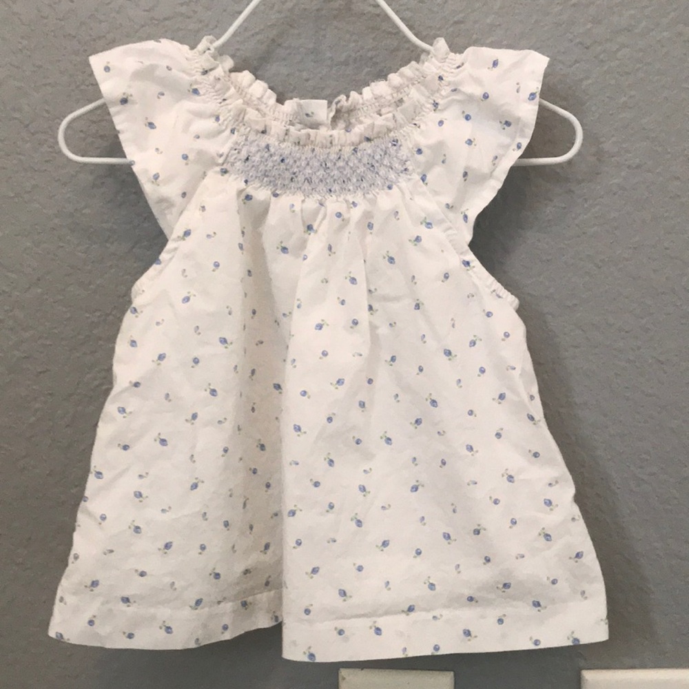 Blue flower Janie and jack bloomer set
